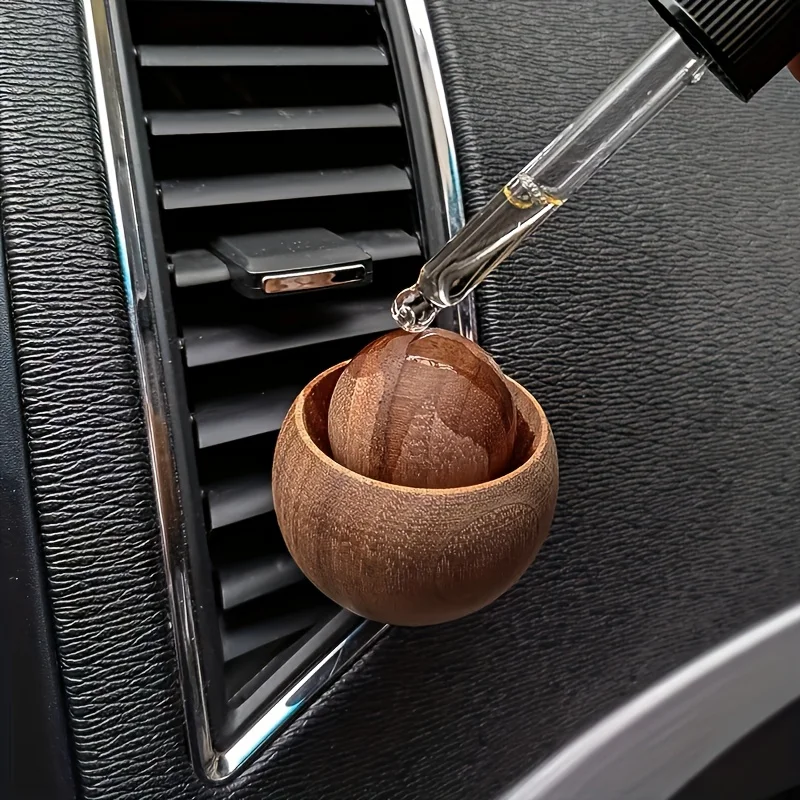 Home Fragrance Homemade - 車＆家庭用エッセンシャルオイルディフューザー - 木製ミニキュートな天然香料ディフューザー、寝室、リビングルーム、バスルームに最適
