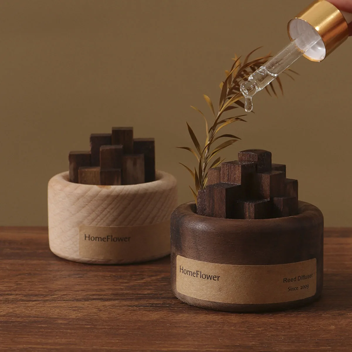 Home Fragrance Products - エッセンシャルオイルのない家庭用フレグランスディフューザー、木製の香り、ユニークな木のアート、ワイヤレスアロマ、家の装飾、ママと女性のためのアロマテラピーのギフト、1個
