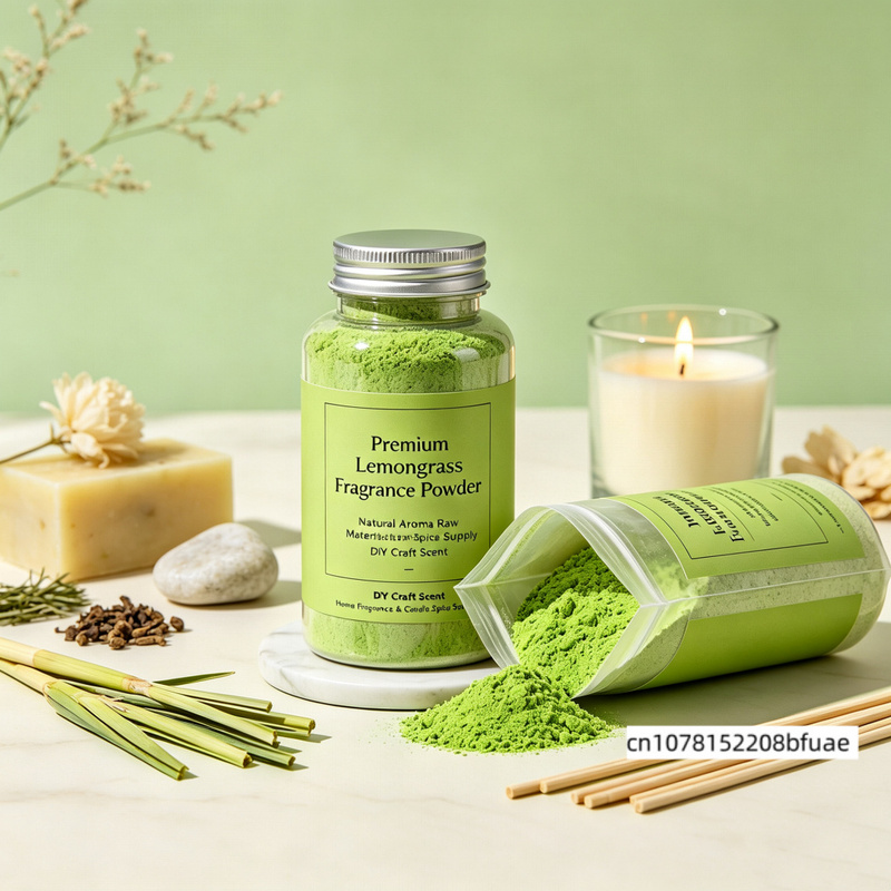 Home Fragrance Lemongrass - プレミアムレモングラスフレグランスパウダー、石鹸作り用天然香料原料、DIYクラフト用香料、ホームフレグランス＆キャンドル用スパイス