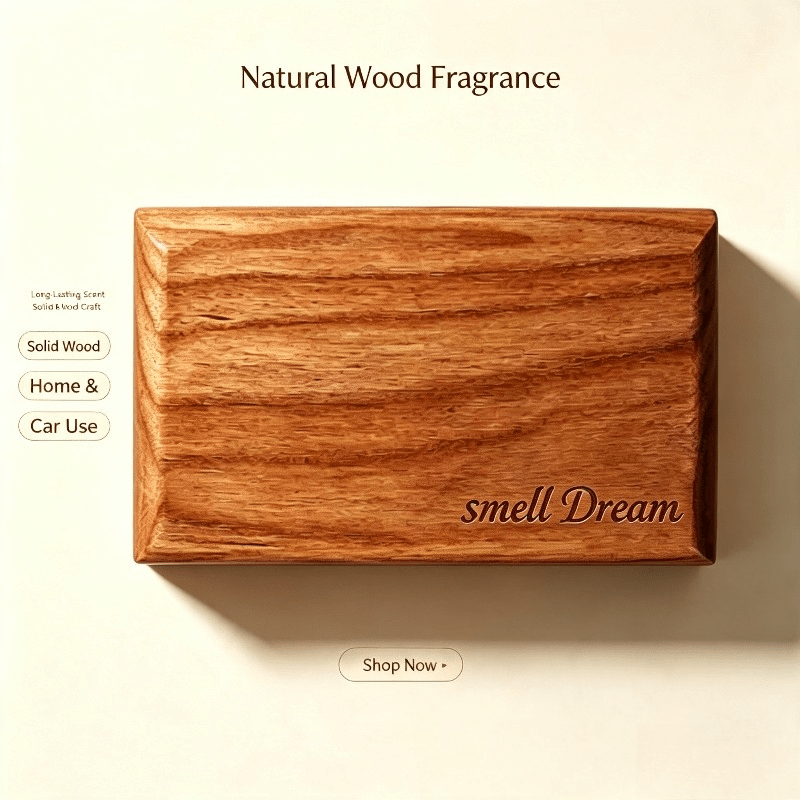 車用芳香剤 ウォームアンバー 木製フレグランスブロック 3個 - Home Fragrance Aroma Set のレビューと価格