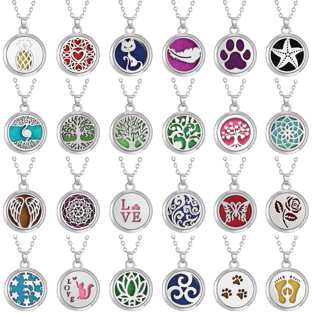 10ピース/ロットアロマステンレス鋼エッセンシャルオイルディ - Diffuser Necklace Locket のレビューと価格