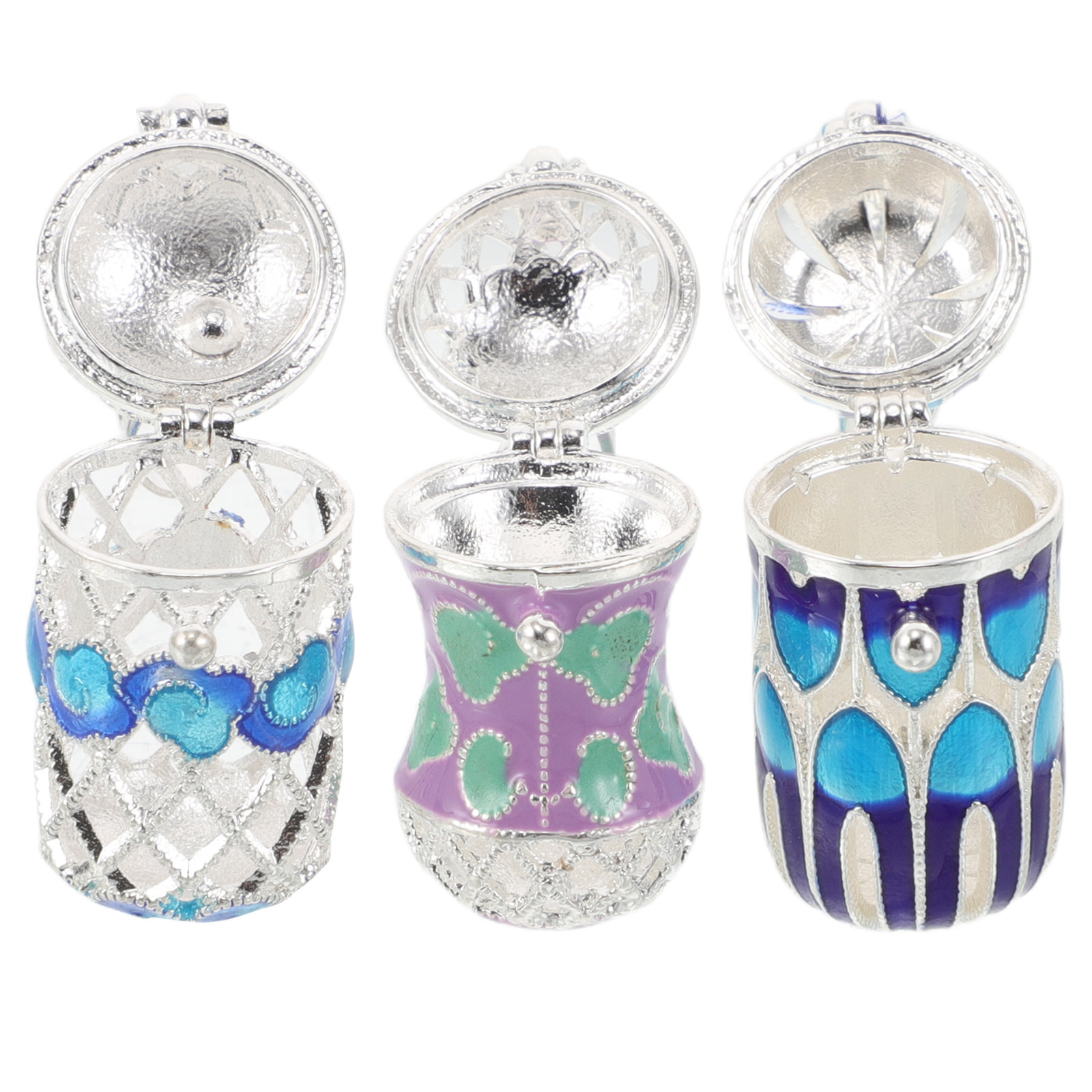 3個セット エナメル製アロマペンダントネックレス 女性用 詰 - Diffuser Necklace Locket のレビューと価格