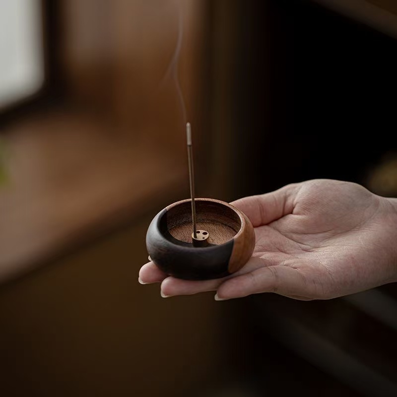 無垢材太極香炉インサートトレイホームオフィスショップ装飾ヴィ - Shop Home Fragrance のレビューと価格